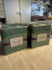 Forum And Mason 250g Earl Grey Tea Empty Tin Caddy X2