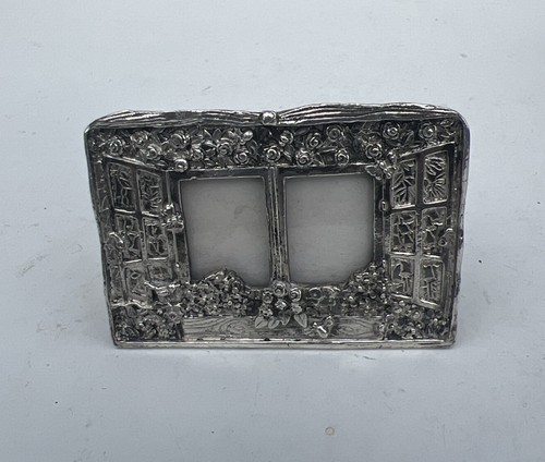 Vintage silver scenes double - vintage,