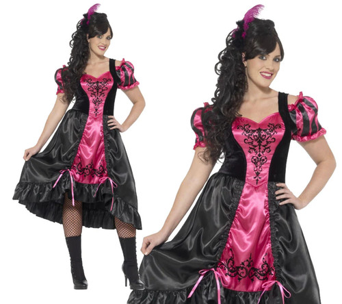 Adult sassy saloon costume - sassy,