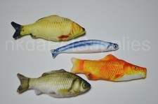 Cat fish toy plush with - , catnip