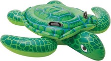 Large Inflatable Ride On Turtle Swimming Pool Float Beach Rider Toy for Kids