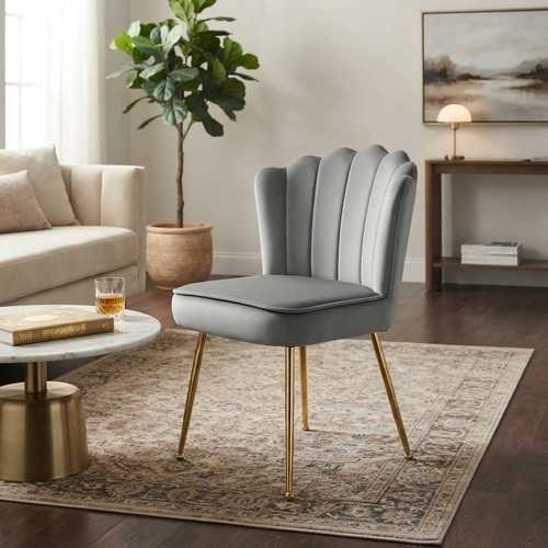 Comfortable grey velvet - comfortable, chair