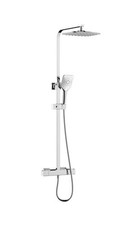 Bristan Craze Chrome Complete Bar Mixer Shower + Rigid Riser Kit + Fixed Head