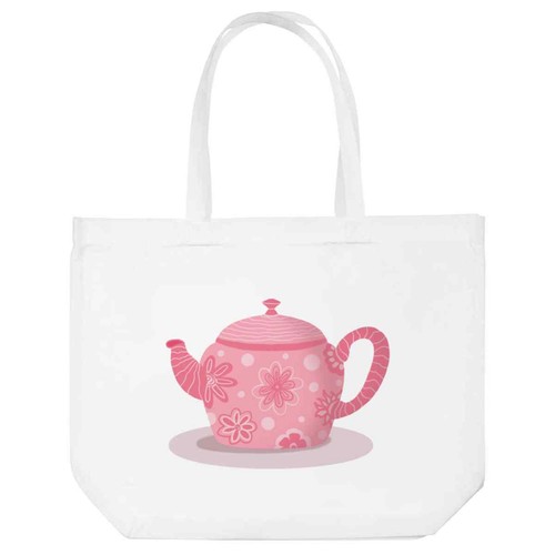 Funky teapot shopping tote - 'funky,