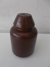 GPO  Brown Ceramic Telegraph Pole Insulator ~ GPO Stamp ~  11cm high x 8cm dia