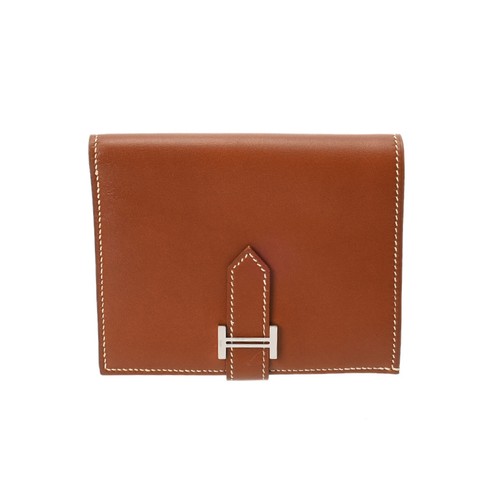 Hermes bean compact fope purse - bean,