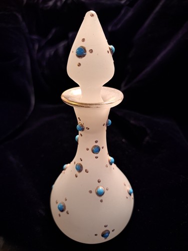 Antique french jeweled opaline - antique,