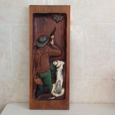 Vintage Hunter Dog Wood Wall