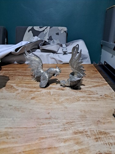 Pair vintage silver metal - pair,