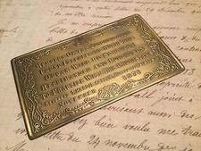 Rare brass sign MEMBERS OF THE CON. Absolutely delightful and very collectable 1