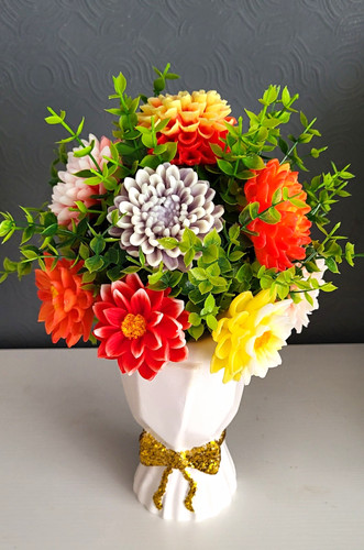 Handmade ceramic vase with - handmade,