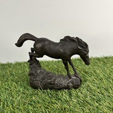Rare  Heredities Shetland “Pony Bucking” Bronze Resin Figure M18239 Perfect!!