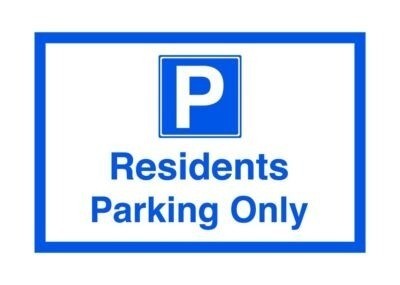 Residents parking only - ,
