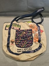 Vintage David & Goliath Dont Eat Us, We Love You Sushi Canvas Handbag GC