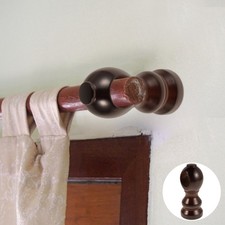  2 Pcs Wooden Curtain Rod