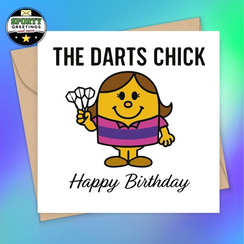 Funny darts birthday card - funny,