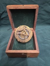 F L West London brass combined sundial & compass instrument 