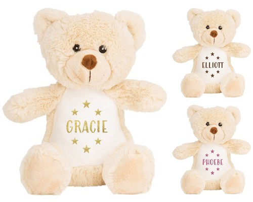 Personalised name brown - personalised, teddy