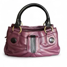 Y2K  real leather handbag with gold hardware and black accents by Tommy&Kate