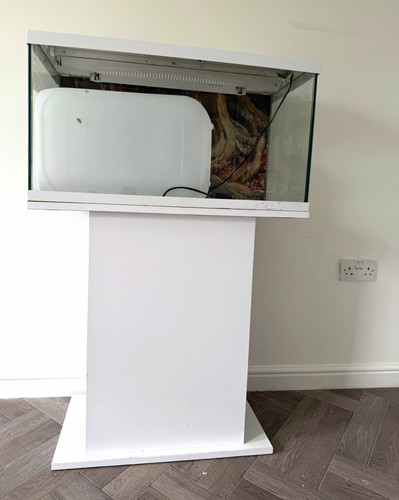 White fish tank - white, leddy