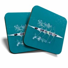 2 x Coasters - Rowing Boat Row
