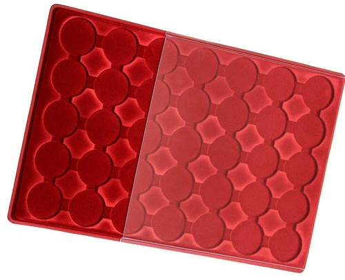 Po35 red coin - coin, tray