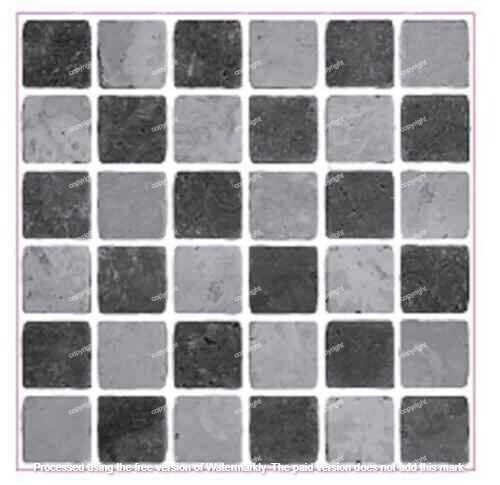 Black mosaic stone - black,
