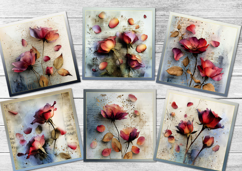 Vintage style botanical - vintage, roses