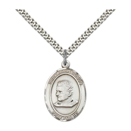 John bosco oval medal - john,