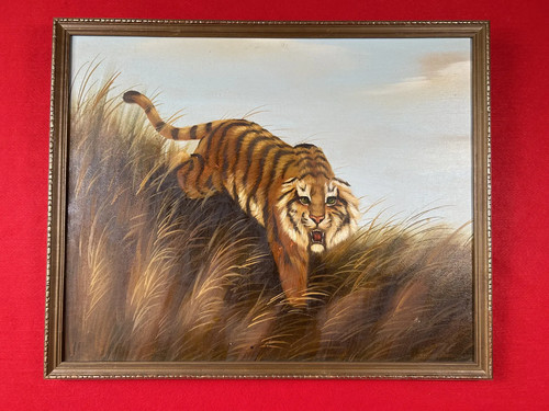 Framed original oil - framed,