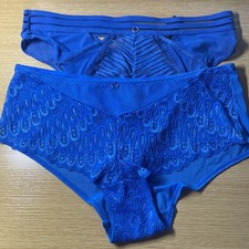 Ladies Knickers Size UK 12 ~ 2 Pair Bundle ~ Blue Entice BNWOT (107)