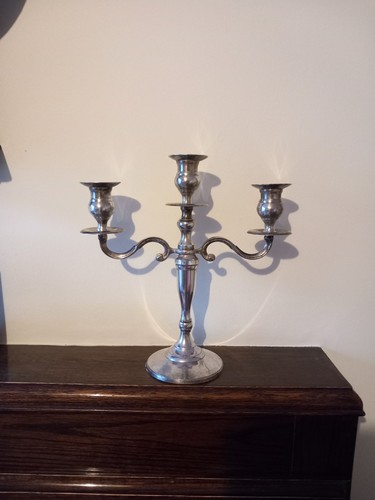 Silver plated candelabra - silver,