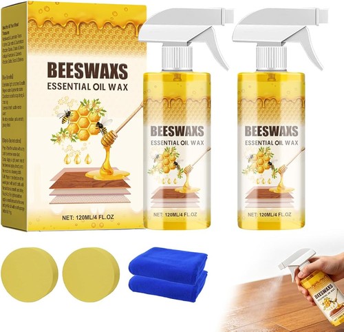 Beeswax wood polish spray - wood,