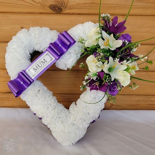 Open heart funeral flowers - open,