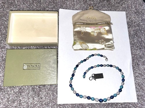 Honora blue and white pearl