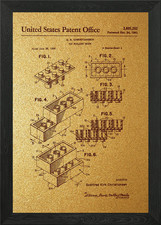 1 Lego Brick Patent Framed