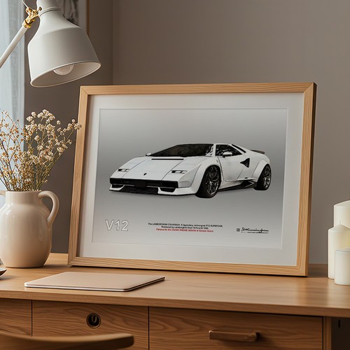 Lamborghini countach print - countach,
