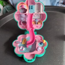 Polly Pocket Doll Playset Blue Swimming Pool Slide Vintage Rare Official 1990