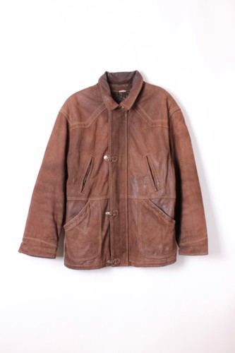 Vintage fireman leather - leather, jacket