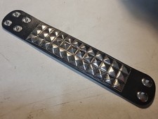 Studded Wristband - Black Fake