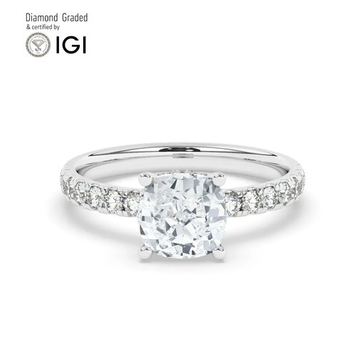 Cushion diamond engagement - cushion,