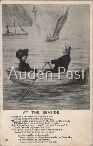 Vintage the seaside - at, poem