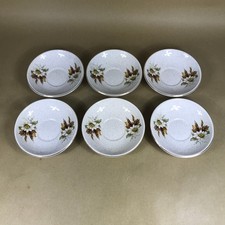 Kernewek Goonhavern Stoneware Vintage Replacement Set of 6 Saucers