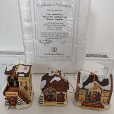 HUMMEL BAVARIAN VILLAGE HOUSES CHRISTMAS ORNAMENT SET 3rd ISSUE #68213 LOT