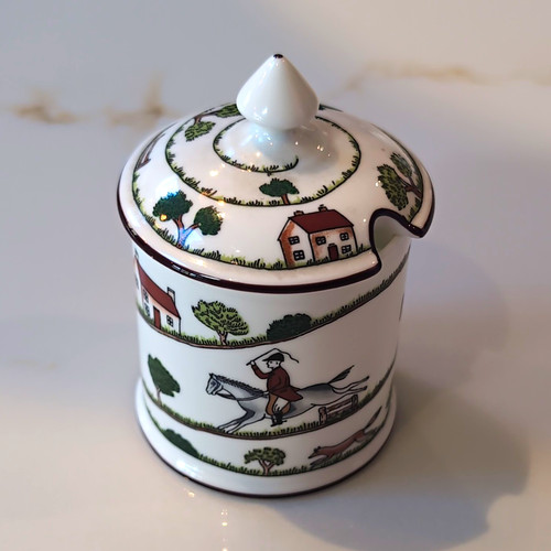 Coalport hunting scene bone - coalport,
