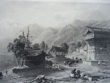 c1858 Antique Print INDIA -