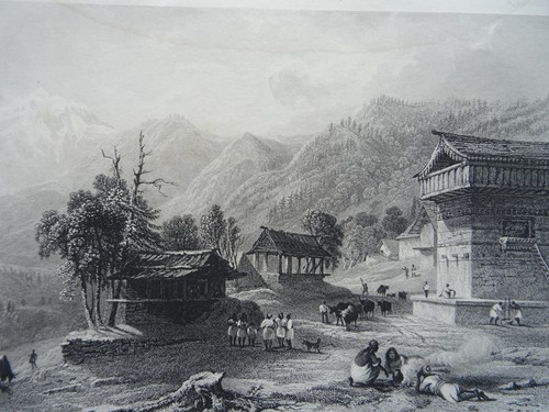C1858 antique print - print, india