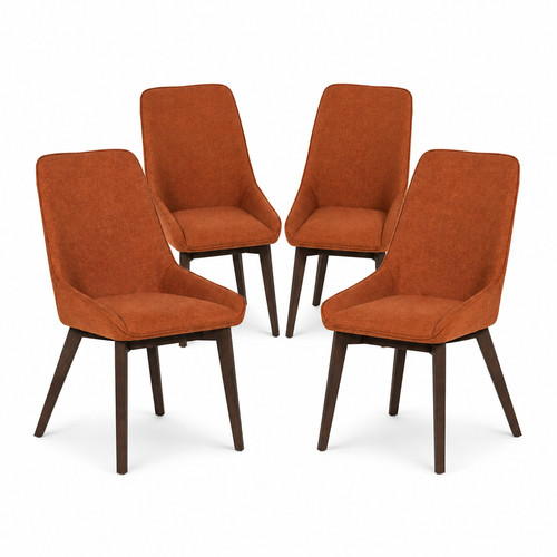 Axton rust fabric dining - fabric,
