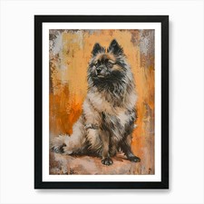 Keeshond Acrylic Painting 4
