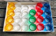 Vintage Set Of 22 Playplax Rings Building Toy 1970s Toys Construction 5 Colors